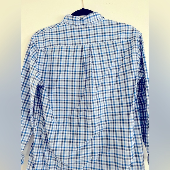 New Vineyard Vines Kids’ Gingham Long Sleeve Button Up Shirt. Blue. Size XL - Picture 5 of 5